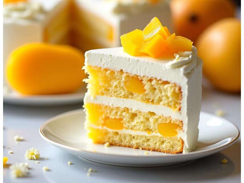 여름 시즌 한정 망고 생크림 케이크